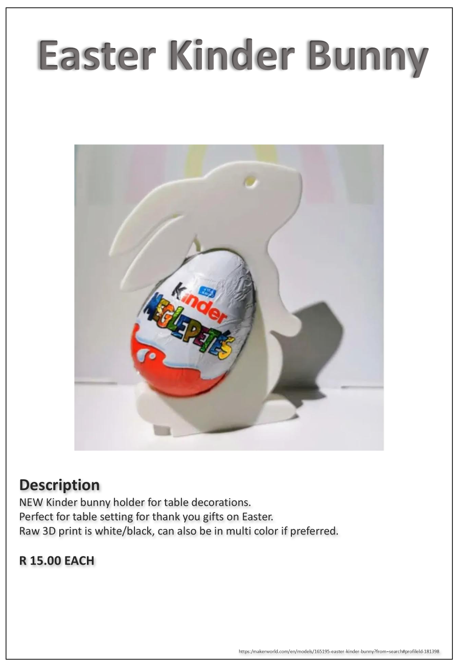 Easter Kinder Bunny